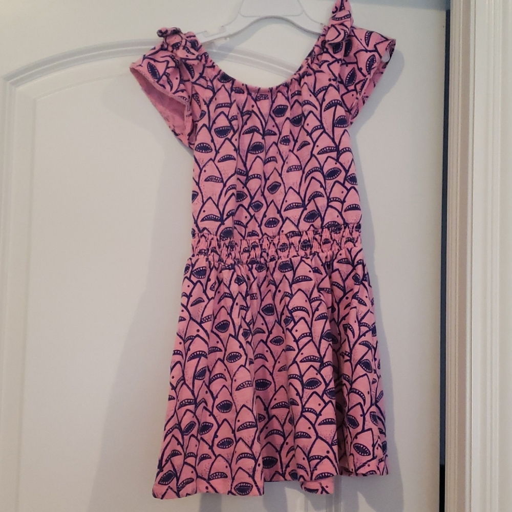 Girls shark print dress